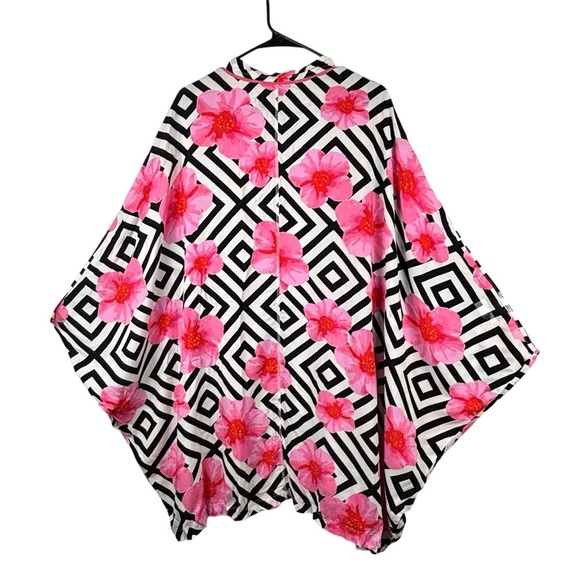 NWT Hue Flower Pop Sleep Kimono Wrap Size L/XL - Picture 3 of 10
